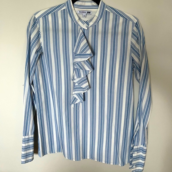 JW Anderson x Uniqlo, Size S, blue and white striped blouse - Picture 1 of 4